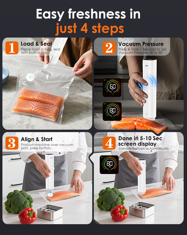 Natupo Medium Vacuum Zipper Bags, 30 Count